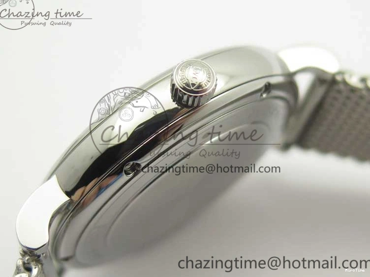 MIROTIME 0111 Breathable Portofino IW356501 SS V3 MK 1:1 Best Edition White Dial Gold Markers On SS Mesh Bracelet MIYOTA 7197